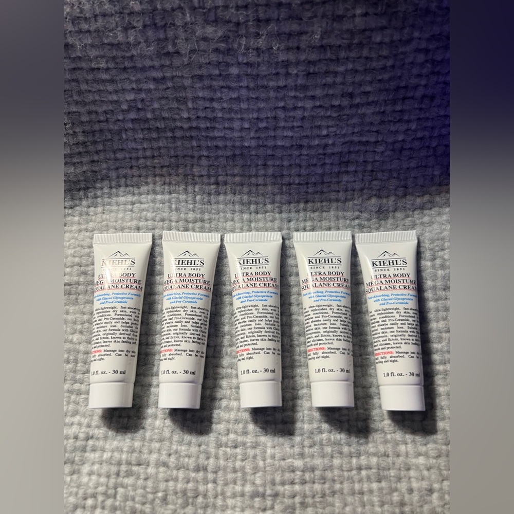 Set of 5: Kiehls Ultra Body Omega Moisture Squalane Cream (1 floz each)